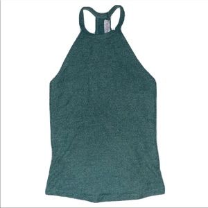 Full Tilt/Tilly's XS Teal Fleece Tank Halter Top